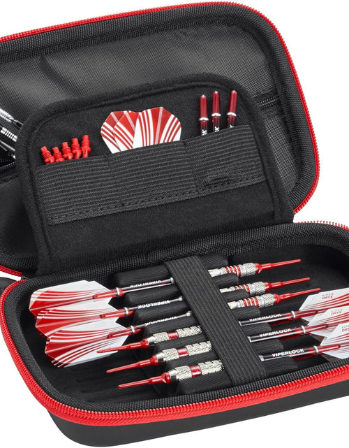 Load image into Gallery viewer, Sentinel EVA Foam Shell Dart Case, Holds 6 Darts and Extra Accessories, Tips, Shafts and Flights, Compatible with Steel Tip and Soft Tip Darts
