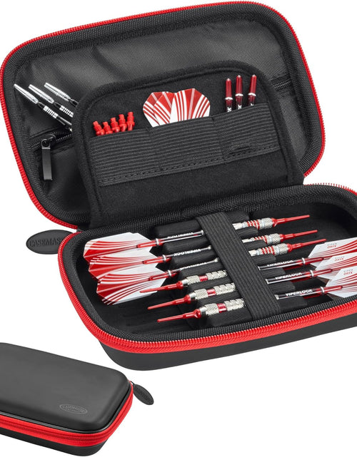 Load image into Gallery viewer, Sentinel EVA Foam Shell Dart Case, Holds 6 Darts and Extra Accessories, Tips, Shafts and Flights, Compatible with Steel Tip and Soft Tip Darts
