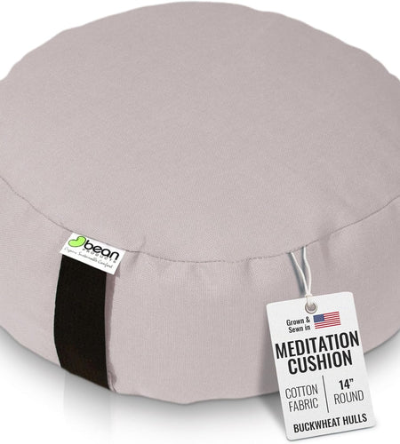Zafu Meditation Cushion - round & XL Oval - Handcrafted in the USA with Organic Materials - Removable Cover for Easy Cleaning - Filled with 100% Organic Buckwheat