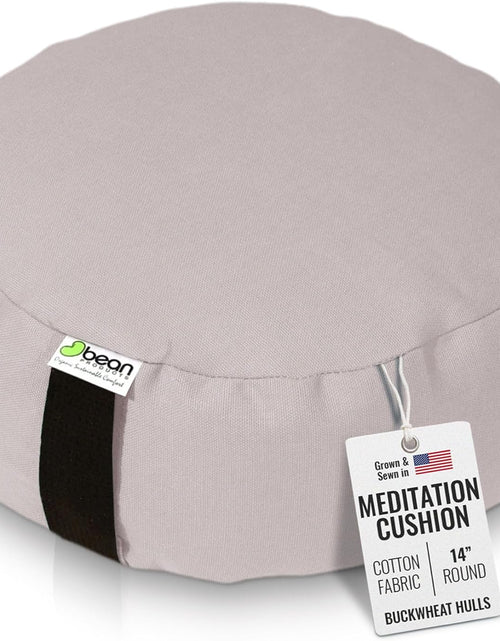 Load image into Gallery viewer, Zafu Meditation Cushion - round &amp; XL Oval - Handcrafted in the USA with Organic Materials - Removable Cover for Easy Cleaning - Filled with 100% Organic Buckwheat
