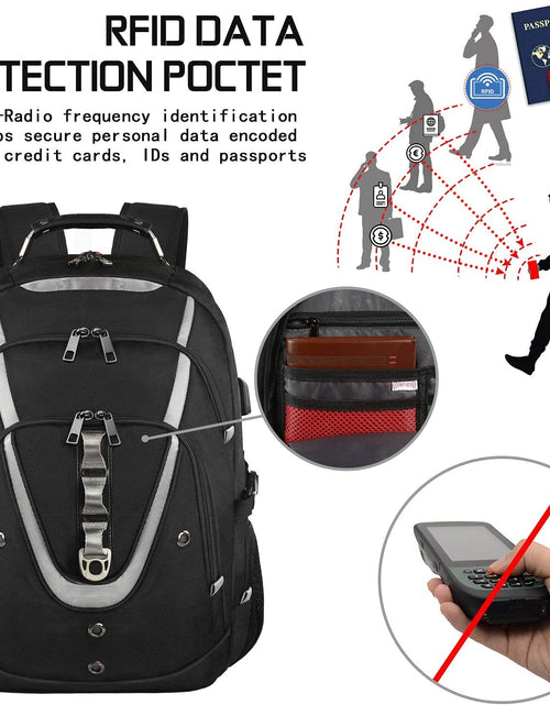 Load image into Gallery viewer, 18.4 Laptop Backpack for Men, 55L Extra Large Gaming Laptops Backpack with USB Charger Port,Tsa Friendly Flight Approved and RFID Anti-Theft Pocket,Water Resistant Suiltable for Traveling &amp; Business
