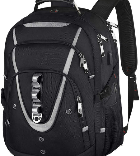 18.4 Laptop Backpack for Men, 55L Extra Large Gaming Laptops Backpack with USB Charger Port,Tsa Friendly Flight Approved and RFID Anti-Theft Pocket,Water Resistant Suiltable for Traveling & Business