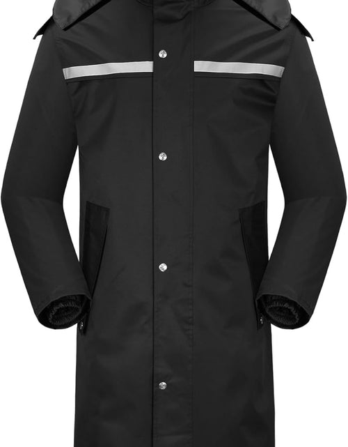 Load image into Gallery viewer, Raincoat Waterproof Long Rain Jacket Lightweight Rainwear Reflective with Packable Hood for Men Women Adults
