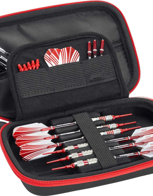 Load image into Gallery viewer, Sentinel EVA Foam Shell Dart Case, Holds 6 Darts and Extra Accessories, Tips, Shafts and Flights, Compatible with Steel Tip and Soft Tip Darts
